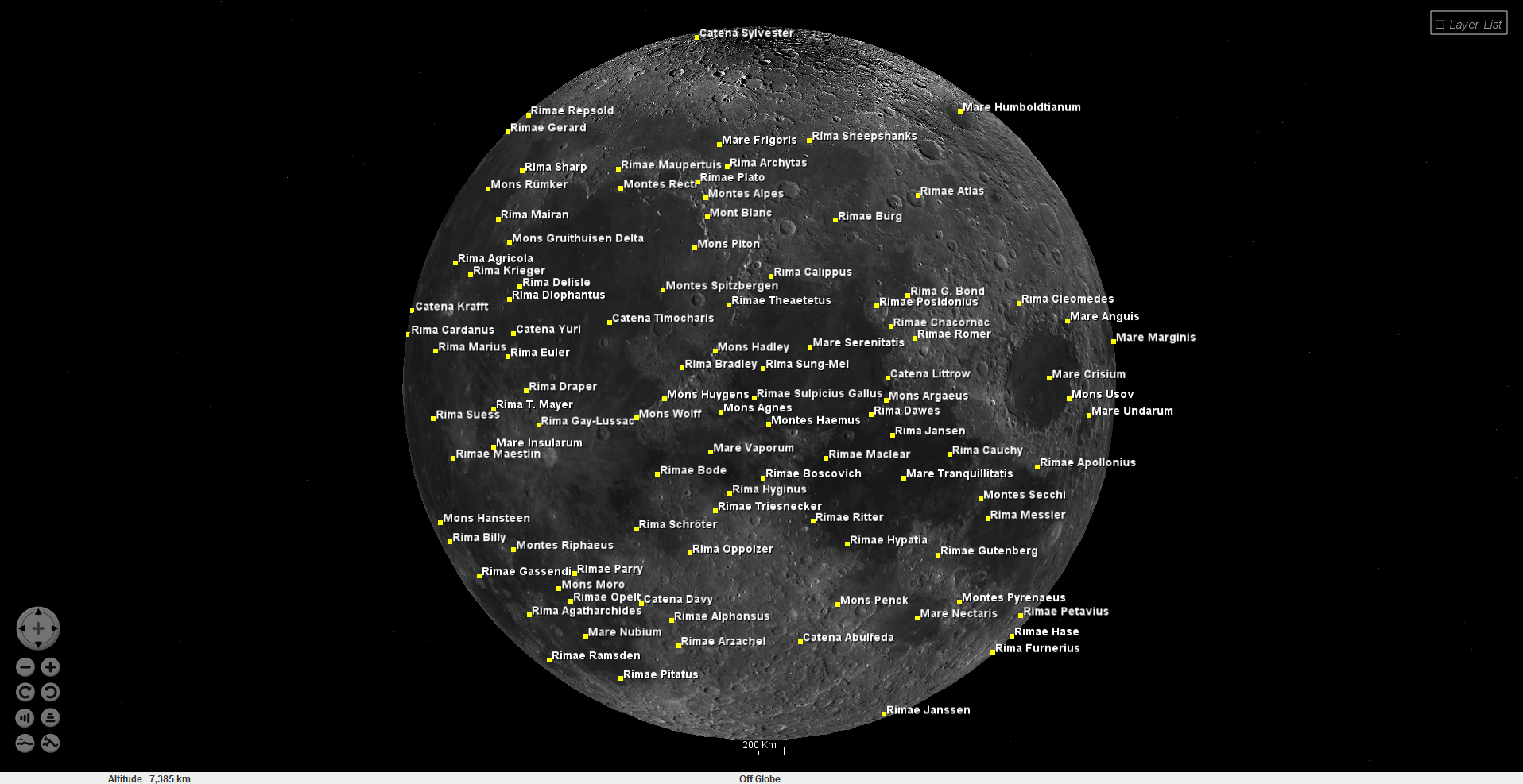 USGS Lunar Placemarks