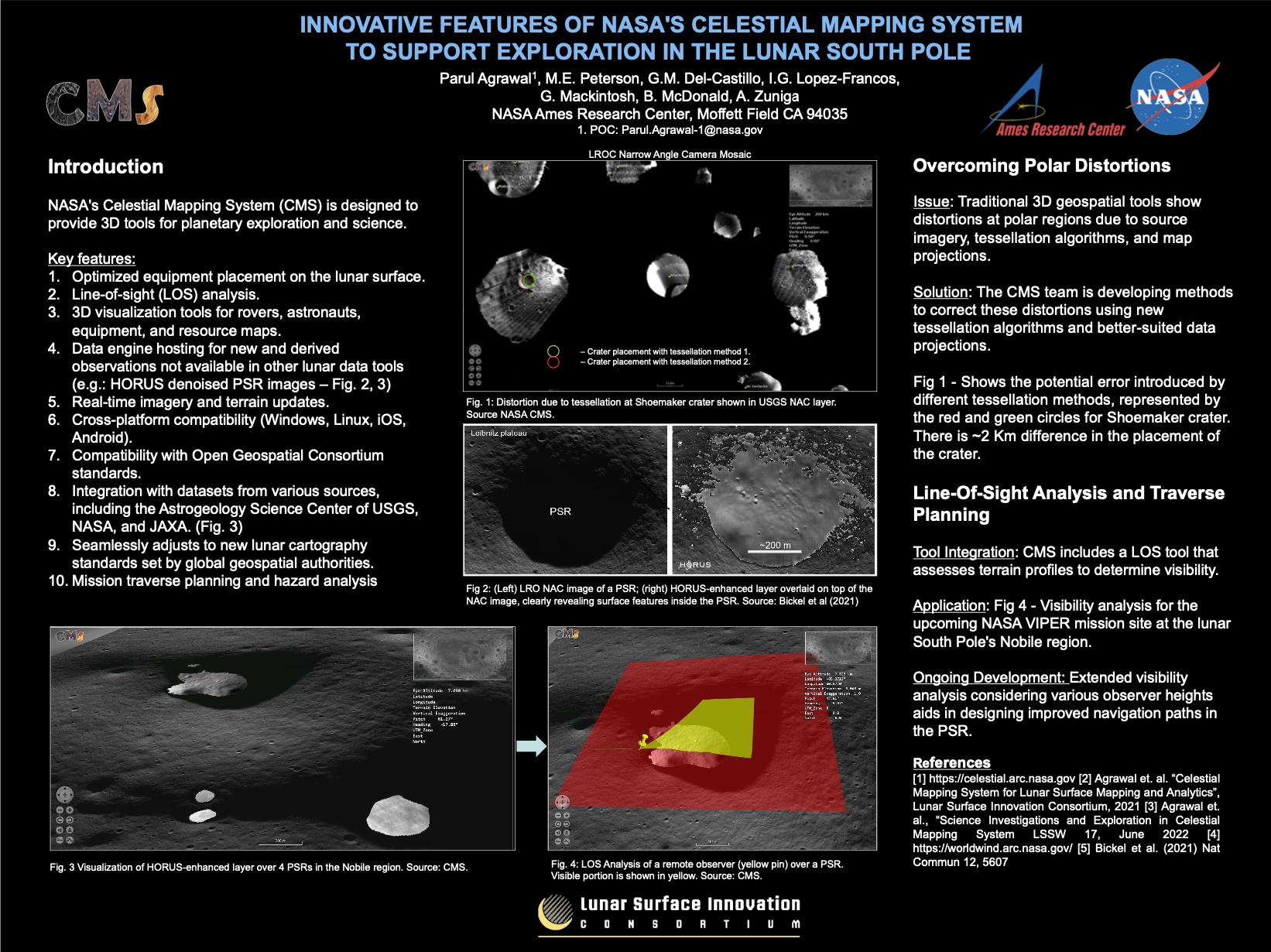 Innovative Features of NASA's Celestial Mapping System to Support Exploration in the Lunar South Pole Poster