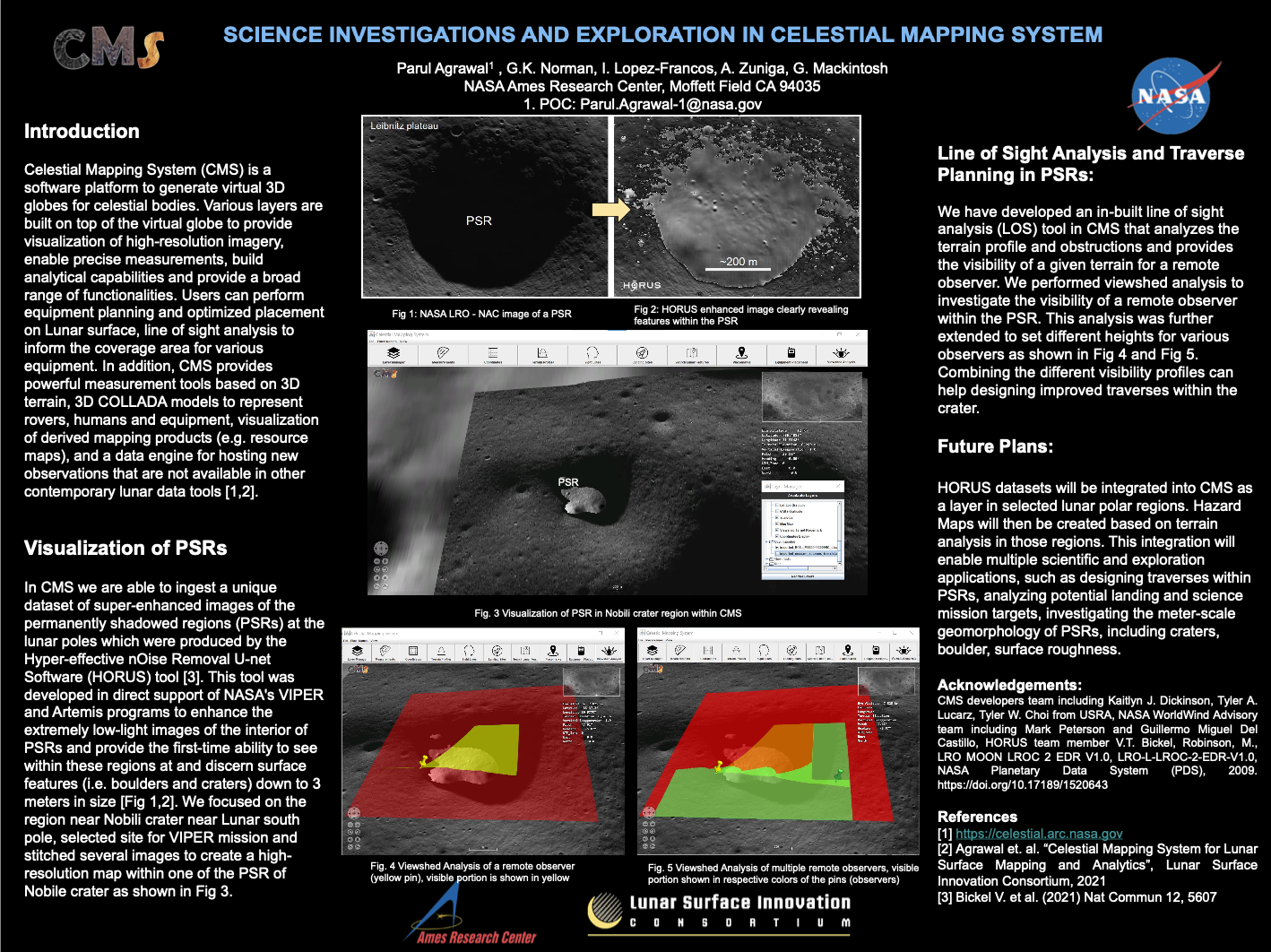 Lunar Science Investigations and Exploration in Celestial Mapping System Poster